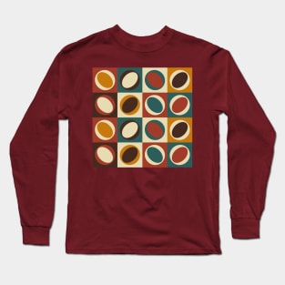 Mid century modern circles 01 Long Sleeve T-Shirt